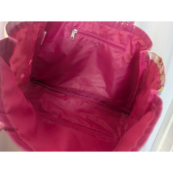 Barbie Tote Bag by Animations Beach Bag Superstar Era Graphics Retro Hot Pink - Picture 4 of 8